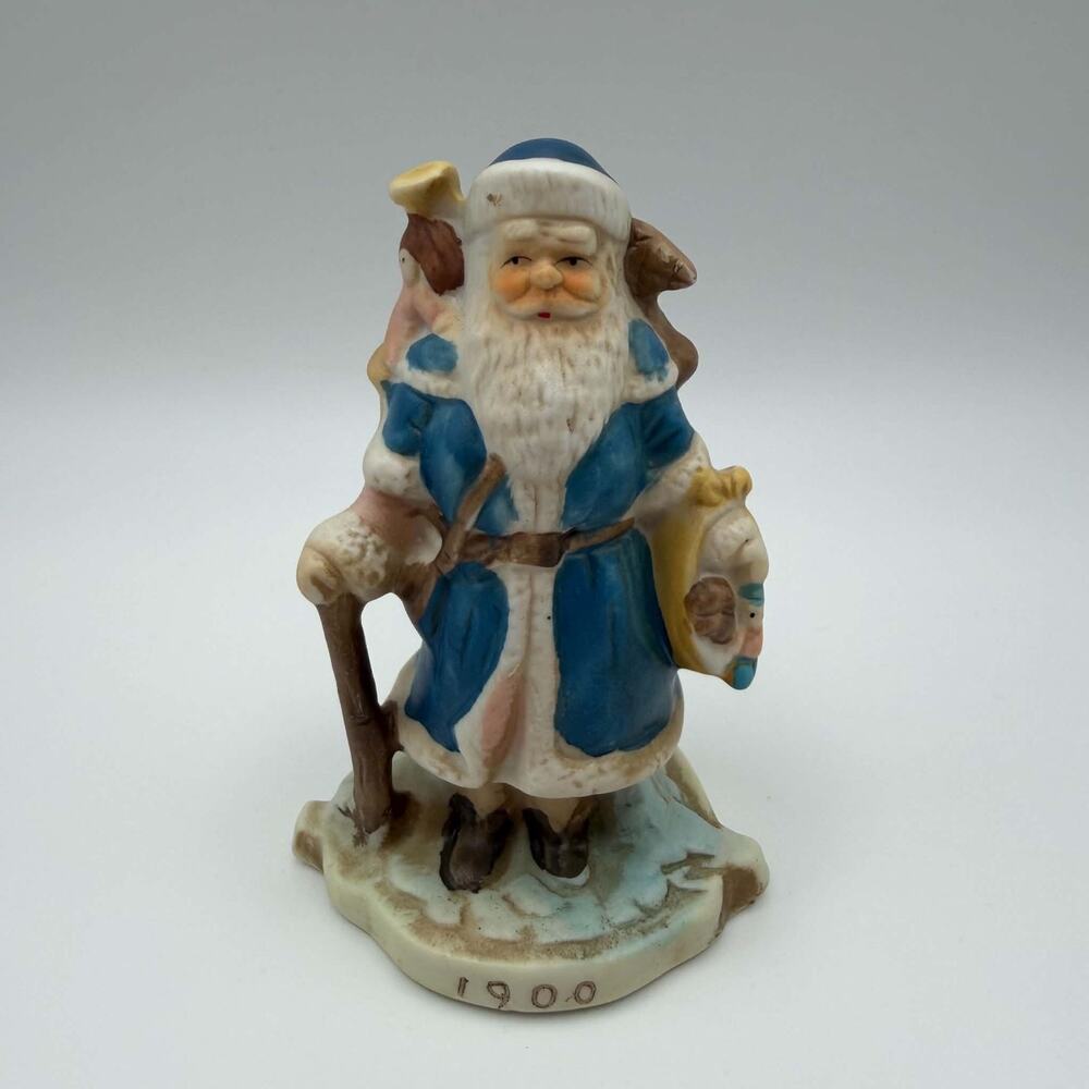 Santa Through The Years 1900 The Victorian Santa Hand Painted 4” 1990 Vintage
